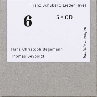 Franz Schubert (1797-1828): Lieder (live) - bastille musique - (CD / Titel: H-Z)