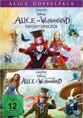 Alice im Wunderland 1&2(DVD) Doppelpack Min: 212/ DD5.1/ WS 2Disc, m. Jonny Depp -