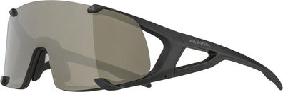 Alpina Sonnenbrille Hawkeye Q-Lite Rahmen sw matt, Glas si, verspiegelt, Kat.3