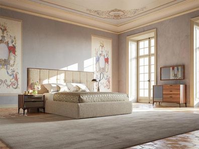 Luxus Möbel Schlafzimmer Modern Set 5tlg Doppel Bett 2x Nachttische Neu