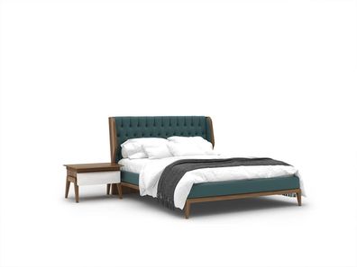 Schlafzimmer Set 3tlg Luxus Doppel Bett 2x Nachttische Modern Möbel