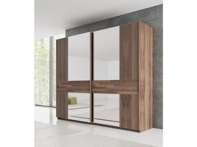 Luxus Holzschrank Modern Schlafzimmer Design Kleiderschrank Glastüren