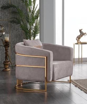 Luxus Sessel Wohnzimmer Polstersessel Neu Modern Sitz Polster Textil Möbel