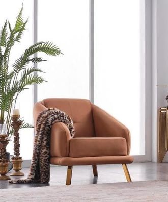 Designer Sessel Wohnzimmer Luxus Sitz Polster Textil Möbel Modern Lehnstuhl Neu