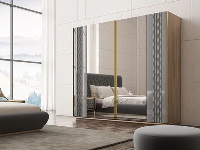 Design Schrank Schlafzimmer Luxus Holz Kleiderschrank Modern Möbel