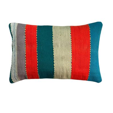 Handmade Kilim Cushion Cover, Kelim Pillow 60x40cm, 24'x16' Large Turkish Kilim