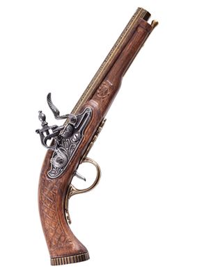 Französische Duell-Pistolen, 2er Set, 18. Jahrhundert, Messing, Replik