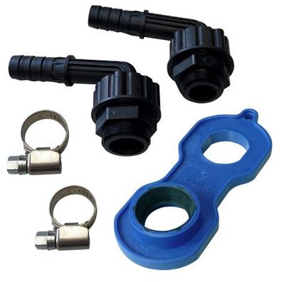 Zapfadapter-Set für Wasserhähne, M22 x ¾" und M24 x ¾" und Perlstrahlregler-Schlüssel