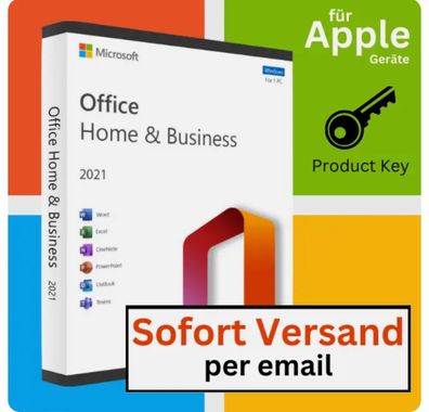 Microsoft Office 2021 Mac Home & Business Sofort Versand E-Mail