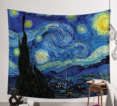 Wandtuch "Sternennacht" in den Größen 150x130cm und 200x150cm
