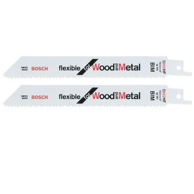 Bosch 2 Säbelsägeblätter S 922 HF Flexible for Wood and Metal BIM 2608656039