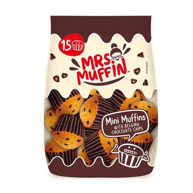 Mrs. Muffin 15 Mini Muffins mit echt belgischer Schokolade 225g