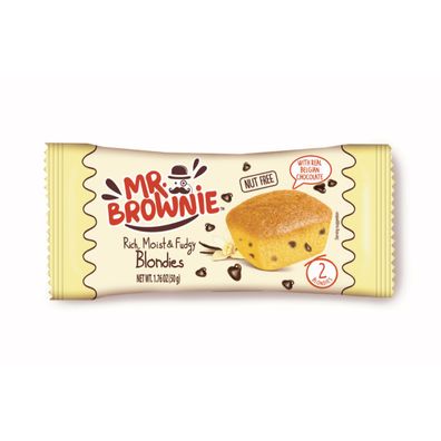 Mr. Brownie Blondies 2 Mini Rührkuchen mit Schoko Stückchen 2x25g