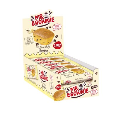 Mr. Brownie Blondies 2 Mini Kuchen mit Schoko Stücke 2x25g 12er Pack