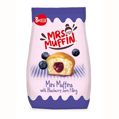 Mrs. Muffin Mini Muffins mit Blaubeerfüllung saftig fluffig 200g
