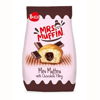 Mrs. Muffin Mini Muffins mit Schokoladenfüllung saftig fluffig 200g