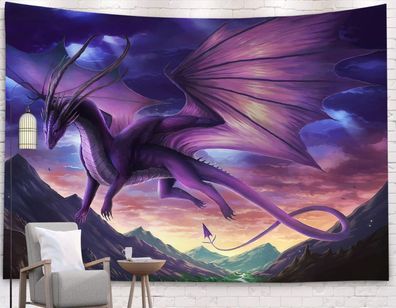 Wandtuch "Twilight Dragon" in den Größen 150x130cm und 200x150cm