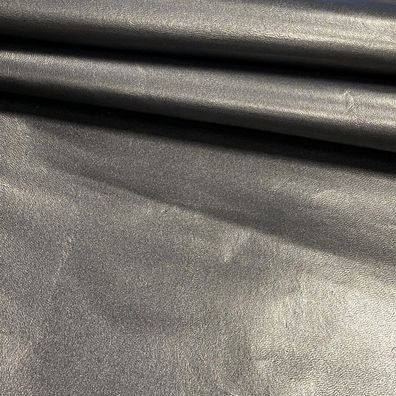 Echte Lederhaut grau metallic Nappa Lammnappa stärke 0,6-0,8mm Zuschnitt