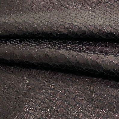 Lederhaut burgunderrot geprägte Fischschuppen Optik Stärke 1,4-1,6 mm Nappaleder