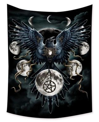 Wandtuch "Mystical Raven" in den Größen 150x130cm und 200x150cm