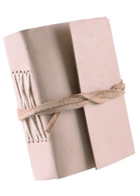 Kleines Notizbuch mit Ledereinband, naturfarben, 200 Seiten