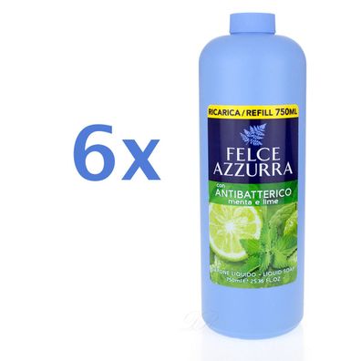 Paglieri Felce Azzurra FRESCO Flüssigseife 6x 750 ml refill