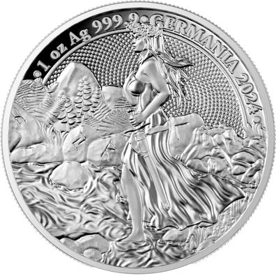 Germania Mint Proof Germania 2024 1 oz 999 Silber Feinsilber 5 Mark Zertifikat