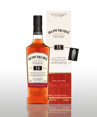 Bowmore 15 Jahre Sherry Cask Finish Single Malt Scotch Whisky 0,7L (43% vol.)-