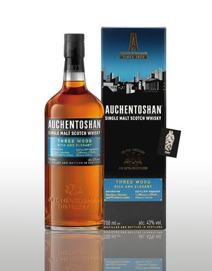 Auchentoshan Three Wood Rich and Elegant Single Malt Scotch Whisky 0,7l (43% vo
