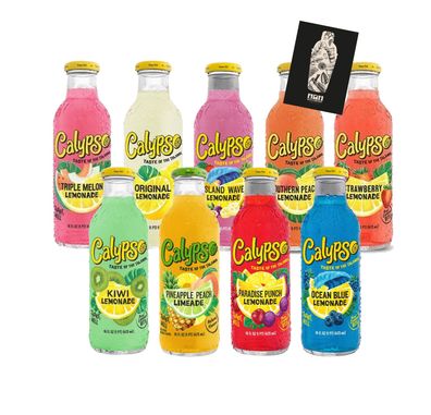 Calypso Lemonade Limeade 9er tasting - 1x pro Sorte je 473ml inkl. Pfand EINWEG