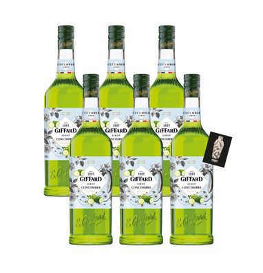 Giffard 6er-Set Gurke Sirup Cucumber Syrup Sirop Concombre 6x1L