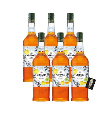 Giffard 6er-Set Melon Sirop Honigmelone Sirup 1L