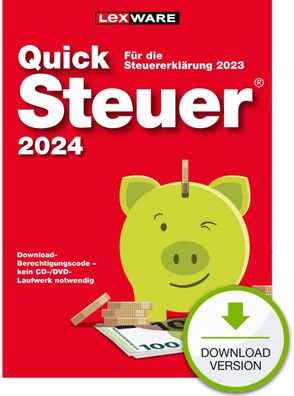Lexware Quick Steuer 2024 - Für das Steuerjahr 2023 - PC Download Version