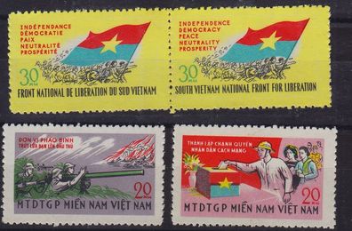 Vietnam [Vietcong] MiNr 0019-22 ( oG/ no gum )