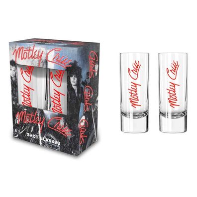 Mötley Crüe Girls Girls Girls Shotglas Schnapsglas Set NEU & 100% offizielles Merch!