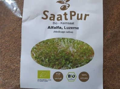 Bio-Keimsaat Alfalfa, für Sprossen + Microgreens, 250 g