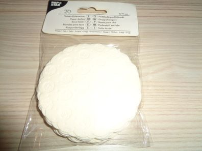 Tropfdeckchen/ Kaffeedeckchen-Tassen Untersetzer -PapStar 20 Stück 9 lagig