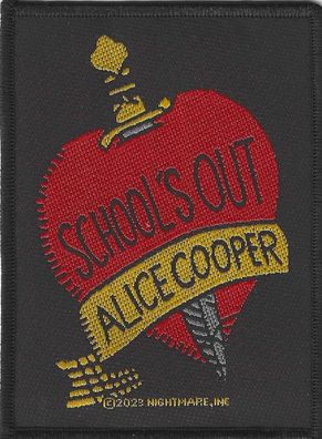 Alice Cooper School´s Out gewebter Aufnäher woven Patch 100% offizielles Merch