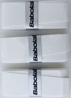 Babolat My Grip White x 3 Griffbändet für Tennis, Badminton und Squash