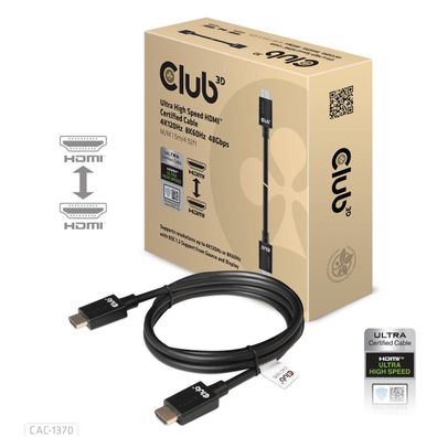 Club 3D CAC-1370 Club3D HDMI-Kabel A -> A 2.1 Ultra High Speed 10K HDR 1,5m retail