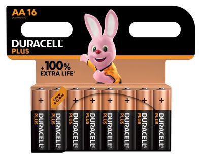 Duracell 16 Duracell Batterien PLUS Mignon AA 1,5 V