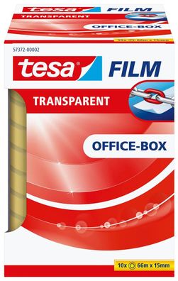 Tesa® 57372-00002-00 Klebefilm Office Box - transparent 10 St., Bandgröße (L x ...