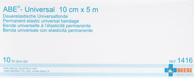 ABE® universal dauerelastische Universalbinde, unsteril, 10 cm x 5 m | Packung (10 St