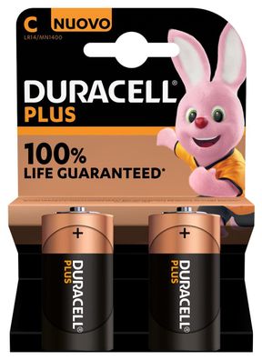 Duracell 019089 2 Duracell Batterien PLUS Baby C 1,5 V