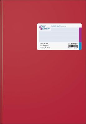 König & Ebhardt 8614252 Geschäftsbuch A4 kariert, 5 mm rot