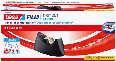 tesa 53917-00000-00 Easy Cut, Tischabroller Curve inkl. tesafilm transparent 10m ...
