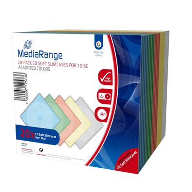 MediaRange BOX37 CD Leerbox MediaRange 20pcs Soft-SlimCase color (5x4) retail