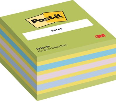Post-it® 2028NB Haftnotiz-Würfel - 76 x 76 mm, neonblau