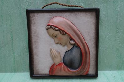 Goebel MJ Hummel alte Kachel Fliese Wandbild betende Mutter Gottes Madonna Maria HM66