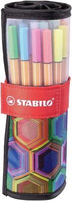 Stabilo 8825-071-20 25 Stabilo Point 88 ARTY Edition Fineliner farbsortiert 0,4 mm